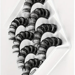 4 Pairs False Eyelashes Dramatic Curling Volume Lashes Natural Look Thick Lashes