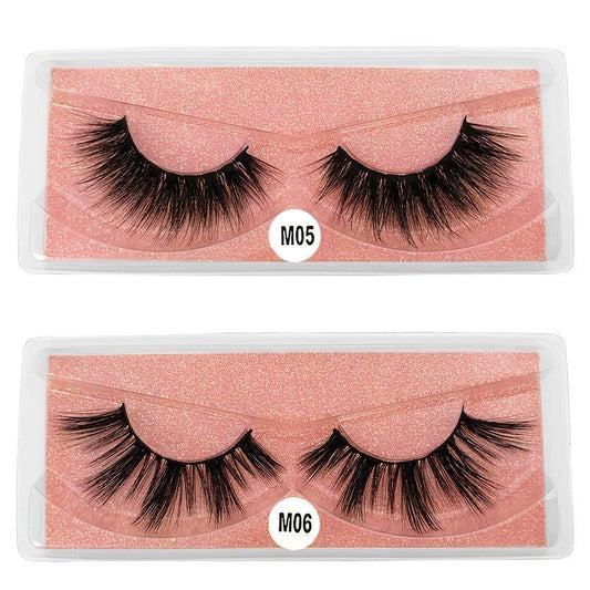 20 Pairs Fluffy 3D Mink Lashes False Eyelashes with Storage Box