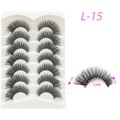 7 Pairs Faux Mink Cat Eye Eyelashes Natural Extension