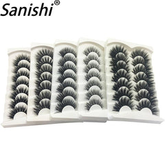 7 Pairs Faux Mink Cat Eye Eyelashes Natural Extension