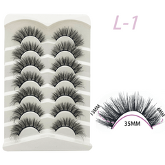7 Pairs Faux Mink Cat Eye Eyelashes Natural Extension