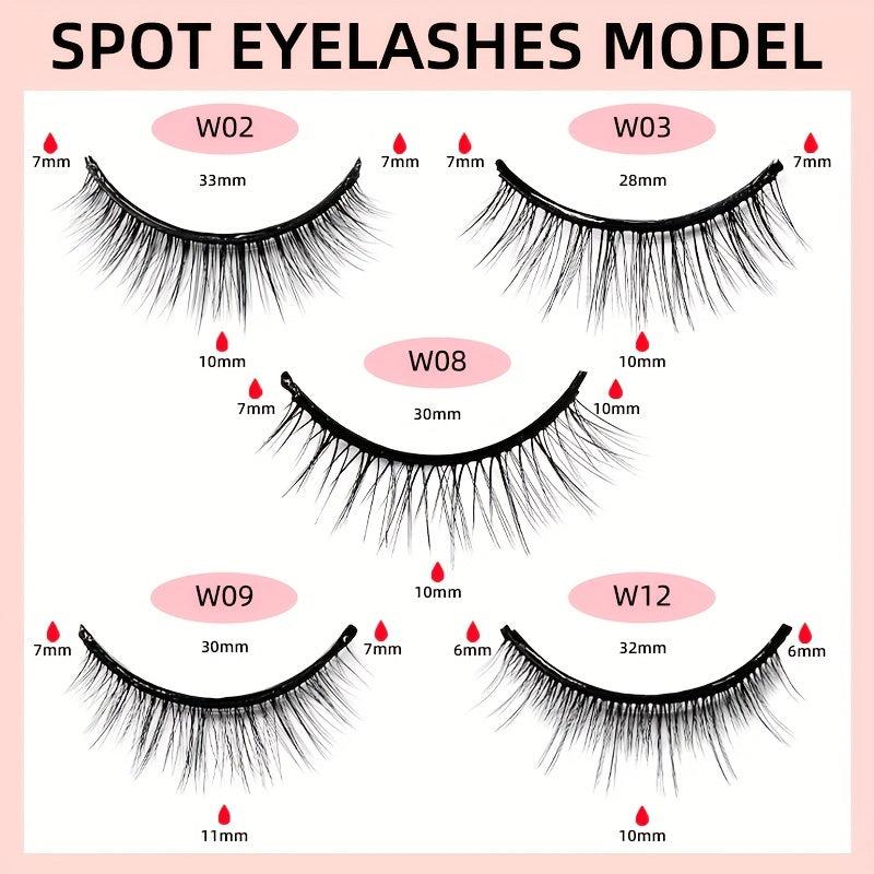 5 Pairs Reusable Self Adhesive Natural Look False Lashes