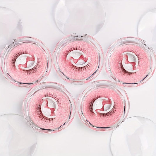 5 Pairs Reusable Self Adhesive Natural Look False Lashes