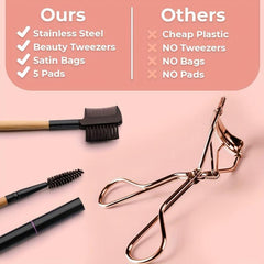 Eyelash Curler Kit Metal Lash Curlers Eyelash Applicator Guard Tool