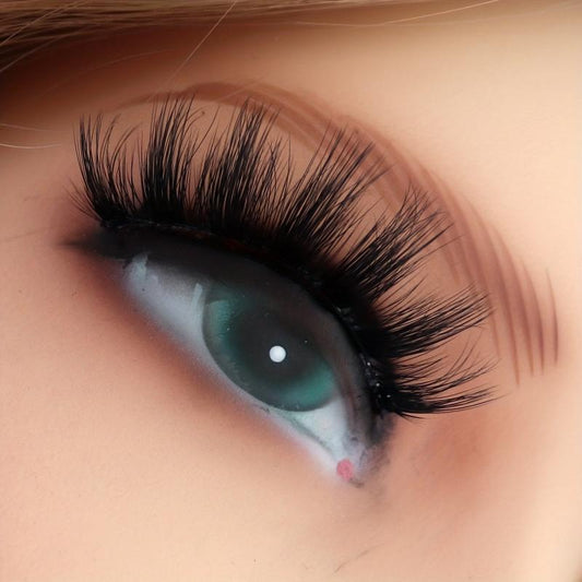 7 Pairs 18mm Full Strip Thick False Eyelashes Daily Cat Round Eye Slender