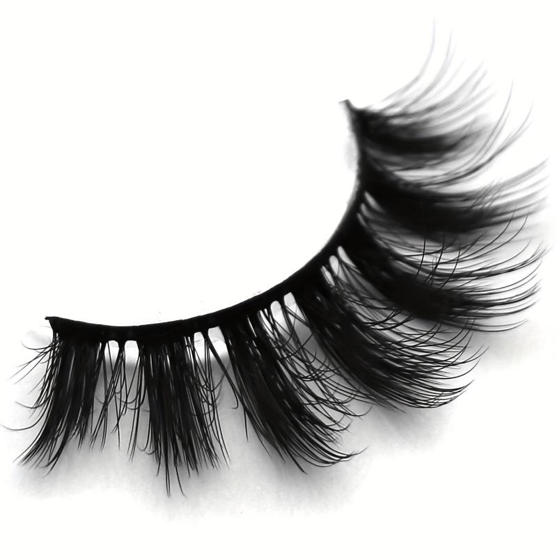 7 Pairs 18mm Full Strip Thick False Eyelashes Daily Cat Round Eye Slender