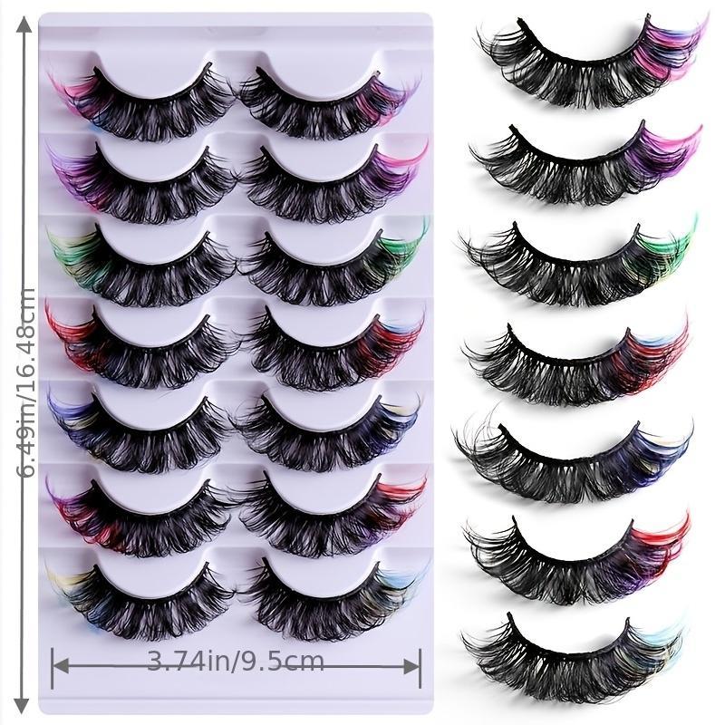Long Wispy Faux Mink Lashes in Natural Colors