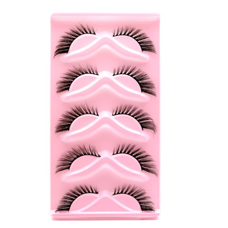 5 Pairs Fox Eye False Eyelashes Natural Volume Curling Makeup Lash Extension