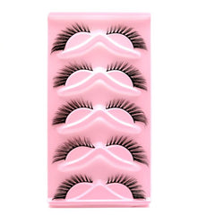 5 Pairs Fox Eye False Eyelashes Natural Volume Curling Makeup Lash Extension
