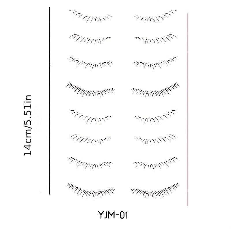 8 Pairs 3D Lower Eyelash Stickers Waterproof Easy To Remove