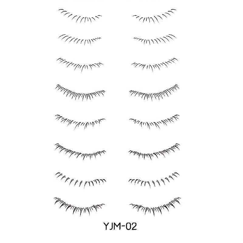 8 Pairs 3D Lower Eyelash Stickers Waterproof Easy To Remove