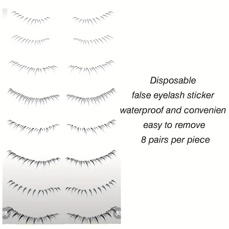 8 Pairs 3D Lower Eyelash Stickers Waterproof Easy To Remove