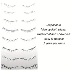8 Pairs 3D Lower Eyelash Stickers Waterproof Easy To Remove