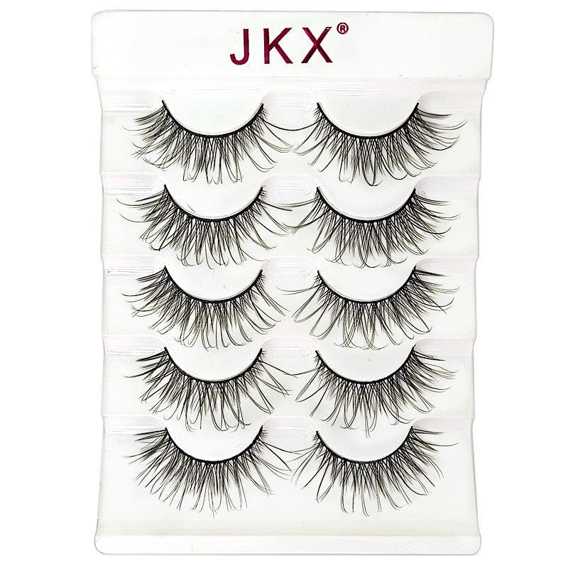 Faux Mink Eyelashes 5 Pairs Soft Reusable Light Volume Extensions