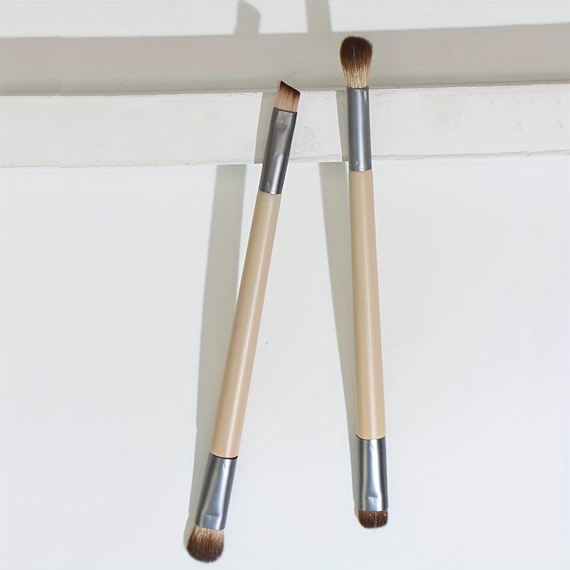 2pcs Double Head Eye Shadow Brush for Smudge Makeup