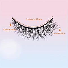 7 Pairs False Eyelashes Lengthening Natural Cross Lashes J Curling