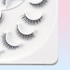 7 Pairs False Eyelashes Lengthening Natural Cross Lashes J Curling