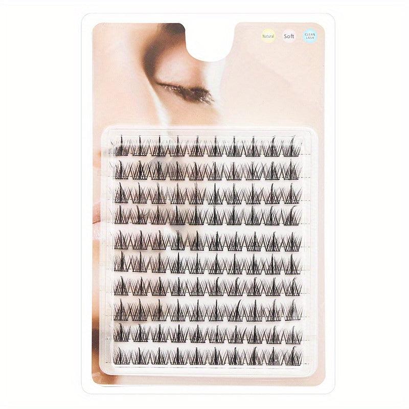 Individual False Eyelashes 4 Types Manga Lashes Extension Kit Natural Look DIY