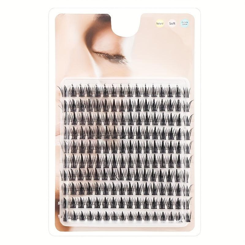Individual False Eyelashes 4 Types Manga Lashes Extension Kit Natural Look DIY