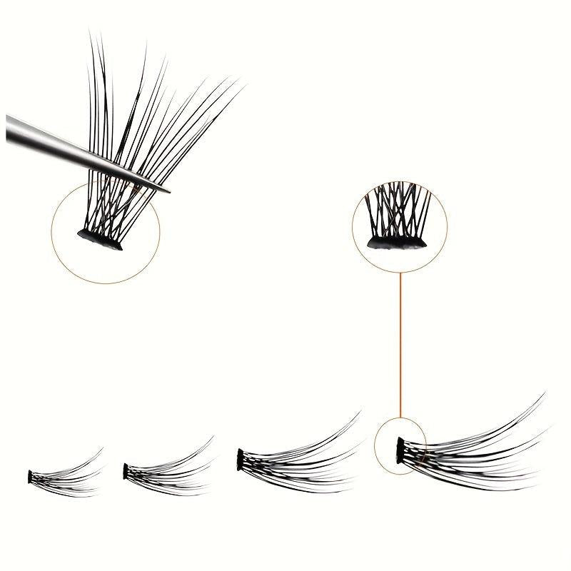 200 Clusters Lashes Mixed D Curling 9-16mm Soft DIY False Eyelashes