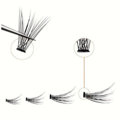 200 Clusters Lashes Mixed D Curling 9-16mm Soft DIY False Eyelashes