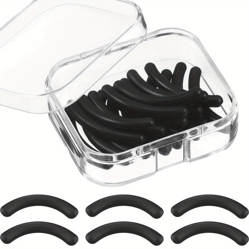 30 pcs Eyelash Curler Refill Pads Silicone Replacements Clear Storage Box