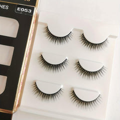 3D Wispy Faux Mink False Eyelashes 3 Pairs