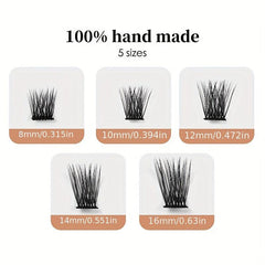 7 Rows C Curl Cluster Eyelashes Wispy Cross Lash Extensions