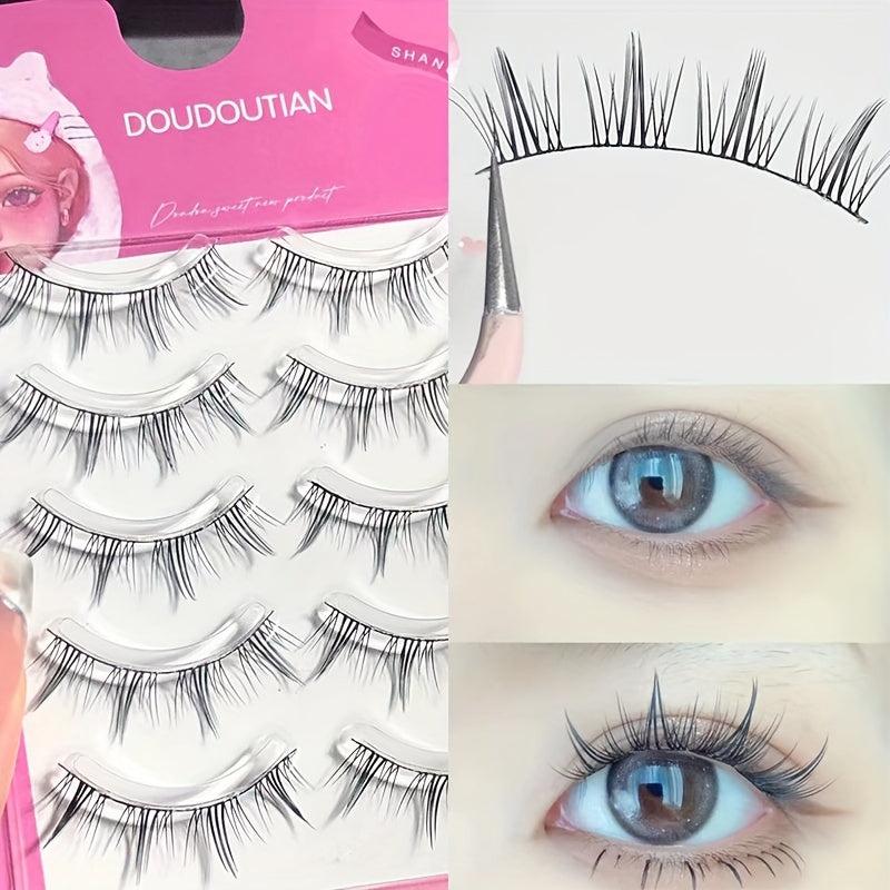 Mermaid Tail 5 Pairs False Eyelashes Comic Manga Natural Simulated