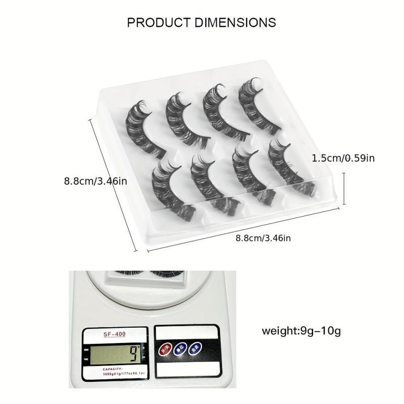 4 Pairs Fluffy Natural Volume Eyelashes Daily Party Makeup