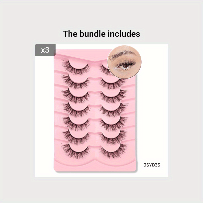 Fluffy Natural Eye Lashes 3D Strip Lashes