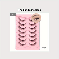 Fluffy Natural Eye Lashes 3D Strip Lashes