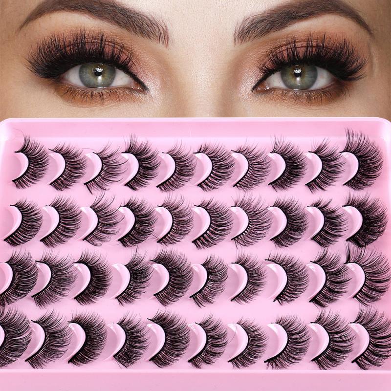 20 Pairs 3D Faux Mink Lashes False Eyelashes Dramatic Volume Extension Makeup