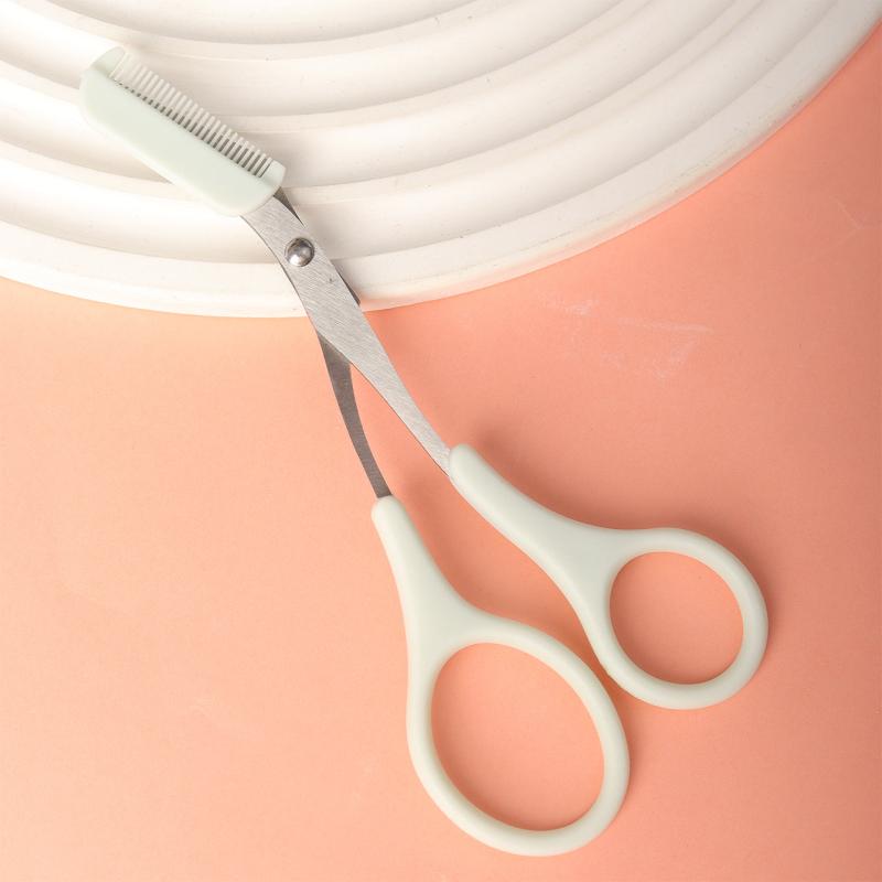 2pcs Eyebrow Eyelash Shaping Set Scissors Comb Lash Curler Makeup Beauty