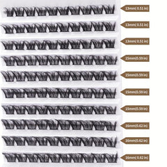 100pcs Segmented False Eyelashes 13 16mm Mixed Thick Curling Lashes
