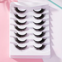 7 Pairs False Eyelashes Short & Long Fox Eye Lashes