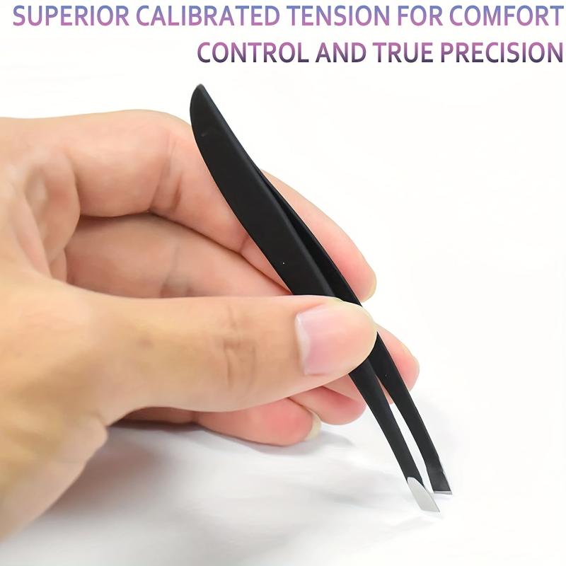 Professional Steel Tweezers Set - Facial Hair Eyebrows Ingrown Hair Removal