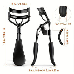 Professional Eyelash Curler with 10 Silicone Refill Pads