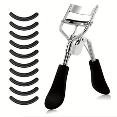 Professional Eyelash Curler with 10 Silicone Refill Pads
