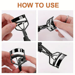 Professional Eyelash Curler with 10 Silicone Refill Pads