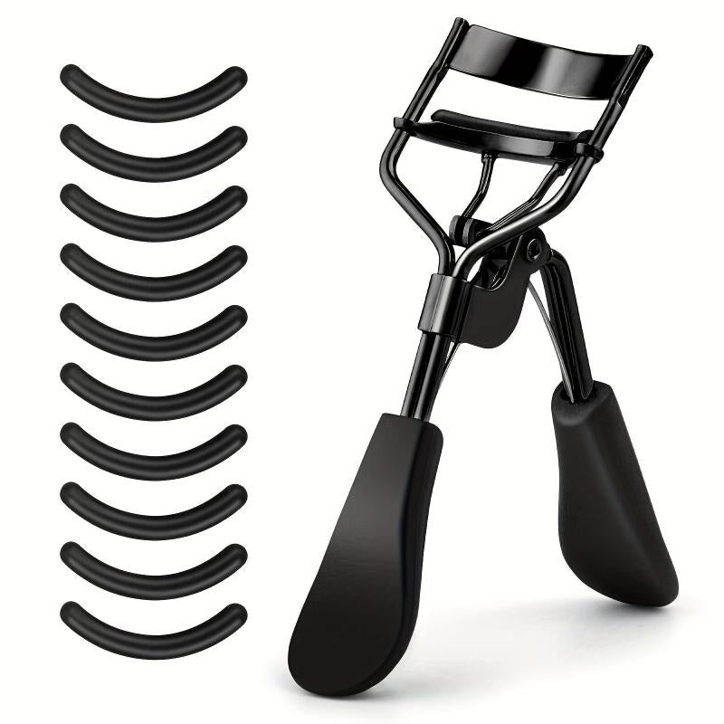Professional Eyelash Curler with 10 Silicone Refill Pads