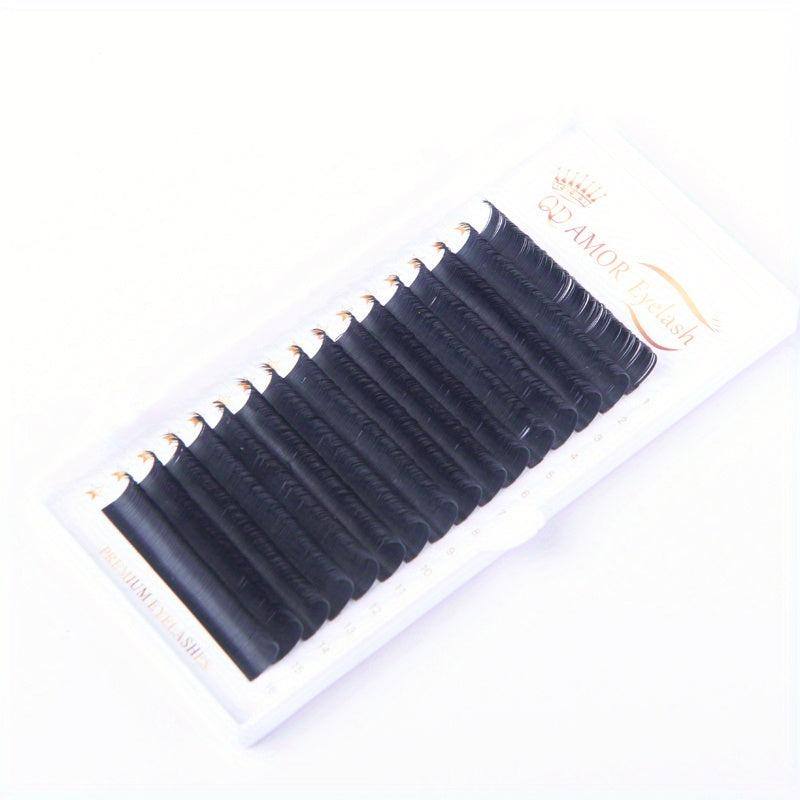 16 Rows Faux Mink Classic Eyelashes Extension Dark 0.15 C Curl