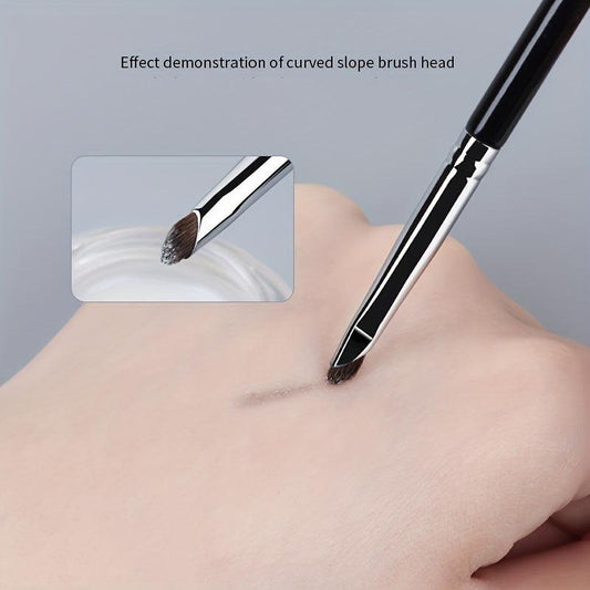 Double Head Sickle Eyeliner Brush Ultra Thin Precision Makeup Brush