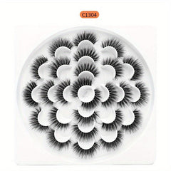 6D Fluffy Wispy False Eyelashes - Thick Natural Crisscross Lashes
