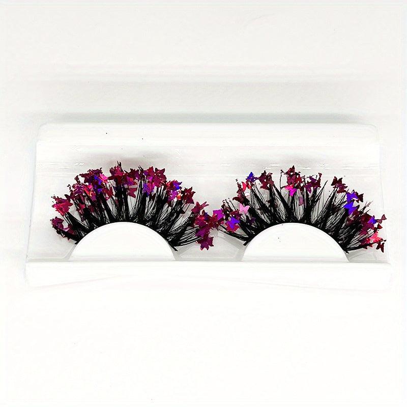 Glitter Sequin False Eyelashes Fluffy Volume Lashes Stage Makeup