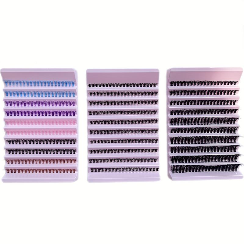 10 Row Cluster Lashes Natural Thick Segmented False Eyelashes with Self Grafting