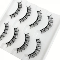 4 Pairs 12mm D Curling Faux Mink Hair Lashes