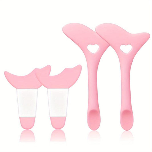 4Pcs Silicone Eyeliner Stencils Reusable Aid Tool Eyeliner Guide Mascara Shield