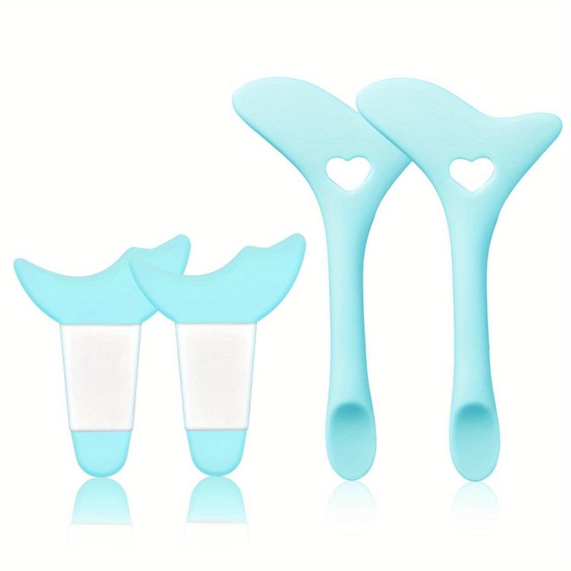 4Pcs Silicone Eyeliner Stencils Reusable Aid Tool Eyeliner Guide Mascara Shield