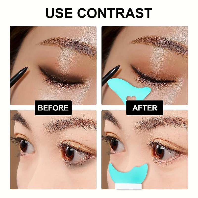 4Pcs Silicone Eyeliner Stencils Reusable Aid Tool Eyeliner Guide Mascara Shield